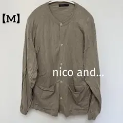 【nico and...】クルーネックカーディガン　M 綿100%