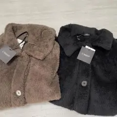 未使用タグ付き☘️大きなサイズ　暖かボアジャケット　ブラウン　ブラック　2枚4L