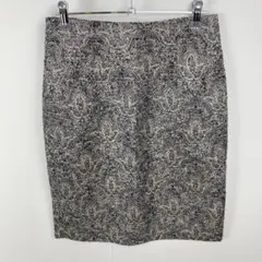 美品 LANDS' END ランズエンド ペイズリー柄ジャカードペンシルスカートのサムネイル