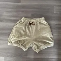 【130cm】プティマイン　コーデュロイ　ハーフパンツ（冬用）カーキ