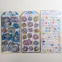 ぷくぷくあわわちゃん ウォーターインシール ジュエルプチドロップ 3枚セット