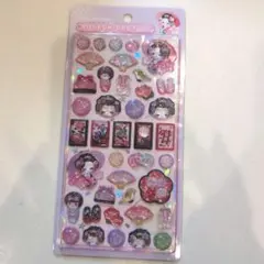 和柄ボンボンドロップシール　舞妓さん