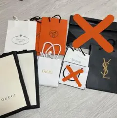 GUCCI DIOR CHANEL SAINT LAURENT等ショップ袋✩.*