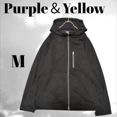 ジップパーカー ブラック フード付き フェイクスエード M