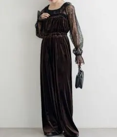 【Kastane】 レーストップスSETベロアコンビネゾン