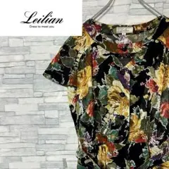 【良配色】レリアン Leilian 総柄 花柄 ワンピース ロング丈 9のサムネイル