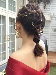 ブライダル ウェディング カラードレス アクセサリー ゴールド