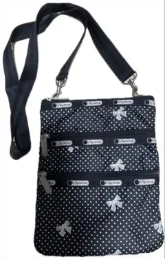 LeSportsac ドット柄リボンショルダーバッグ