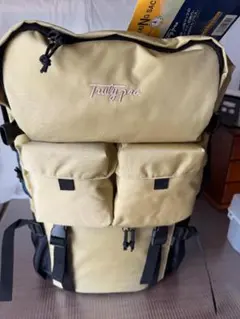 未使用】トレッキングザックL カメラバッグ 38L ベージュ×ネイビー 