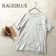 【レイジブルー】（M） Tシャツ 半袖 無地 シンプルカットソー胸ポケット
