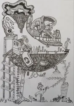 ペン画 アート・写真