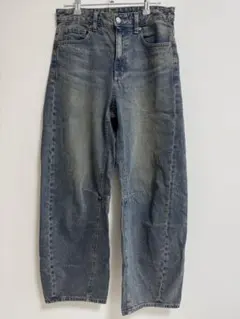 GU バレルレッグジーンズ 丈標準 ブルー