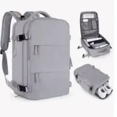 大容量　多機能リュック PC15.6インチ収納　充電ポート　フルオープン 靴収納