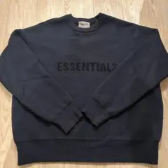 ESSENTIALS ネイビー クルーネックセーター