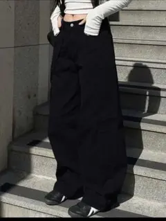 ストリート レディースワイドデニムパンツ