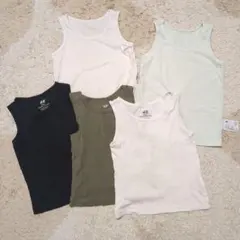 ユニクロ、H&M タンクトップ 5枚セット 90cm