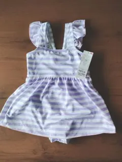 新品　未使用　女の子　ワンピース水着 110cm 　定価2178円 ボーダー