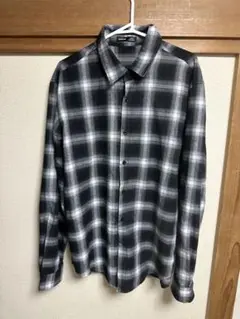 ネルシャツ 白黒