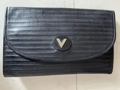 マリオヴァレンティノ クラッチバッグ Vロゴ ヴィンテージ 黒