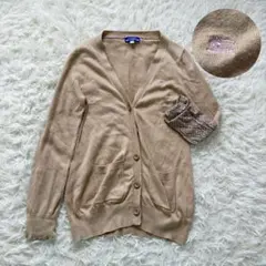 バーバリーブルーレーベル　カーディガン　ロング　Mサイズ　長袖　ノバチェック