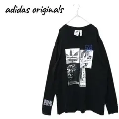 adidas 【XL】プリント ロンT 長袖 Tシャツ メンズ レディース 春秋