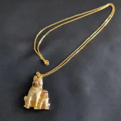 犬のデザイン ゴールドネックレス