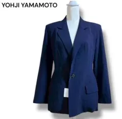 YOHJI YAMAMOTO ネイビー テーラードジャケット　綺麗め　ビジネスのサムネイル
