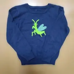 インセクトコレクション さがら刺繍ニット　かまきりくん　L(120〜130)