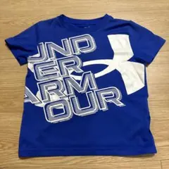 UNDER ARMOUR キッズ Tシャツ 120 ブルー ロゴ kidsシャツ