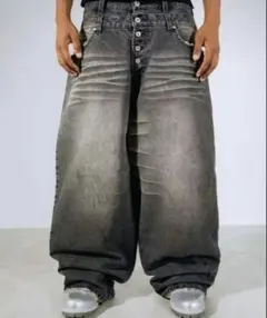 NewEastOrder Double BeltDistressed Denim - メルカリ