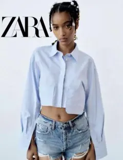 ZARA⭐︎クロップド ポプリンシャツ⭐︎