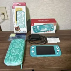 Nintendo Switch Lite ターコイズ　どうぶつの森　ケース付き