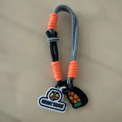 パラコードハンドストラップ GENKI SUSHI いくら刺繍ワッペン付き