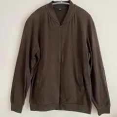 お値下げ　UNIQLO ジップアップカーディガン ブラウン Mサイズのサムネイル