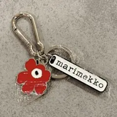 marimekko マリメッコ キーホルダー キーリング レッド