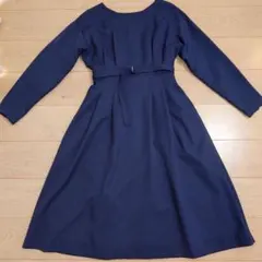 【美品】セレモニーワンピース オケージョンドレス ネイビー Lサイズ