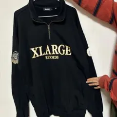 XLARGE ブラック ジップアップパーカー L