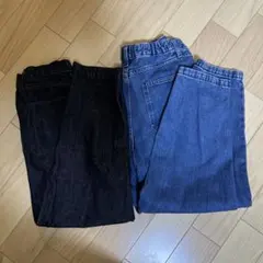 木の実から作ったカポック混デニムバレルパンツ2点