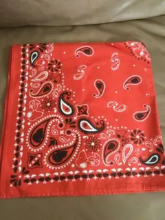 未使用 SNOOPY スヌーピー バンダナ お弁当包み 赤 ペイズリー お弁当