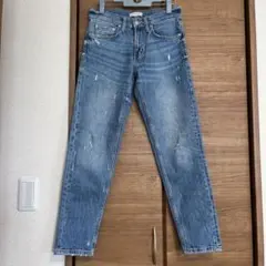 ZARA WOMAN ザラウーマン　ダメージ　デニム　ジーンズ　ズボン【S】