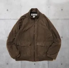 【雰囲気抜群】Columbia 90's ベロアジャケット 裏フリース ブルゾン