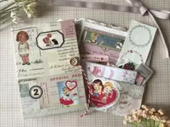 おすそ分けファイル　レトロガール　メモ　コラージュ素材入り