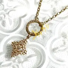 【希少　agete アガット】K10YG　ダイヤモンド ５石　ネックレスチャーム