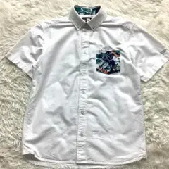 ニューエラ 半袖 シャツ メンズ ホワイト ボタンダウン サイズMのサムネイル
