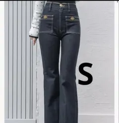 ダーリッチ DDボタンロングフレアデニム　Sサイズ Darich