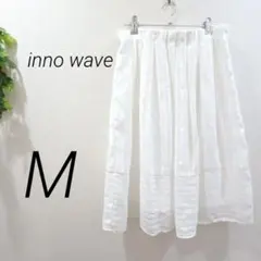 inno wave フレアスカート　ホワイト　プリーツ　ウエストゴムのサムネイル