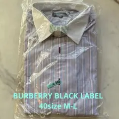 美品 バーバリー ブラックレーベル クレリックシャツ L 40 長袖