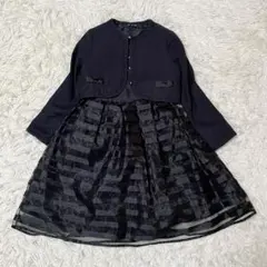 【美品】 any FAM ブラック ワンピース フォーマル レース 130