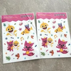 新品　未開封　Baby shark ベイビーシャーク　シール　2つ　セット