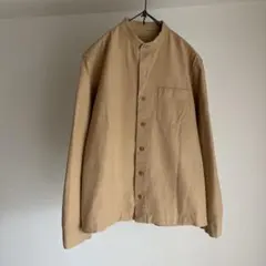 MUJI 無印良品　スタンドカラーオックスシャツ　ベージュ　XS